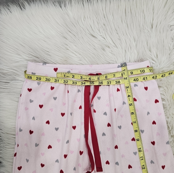 laura Ashley soft and cozy valentine heart pajamas pants new - Picture 4 of 6